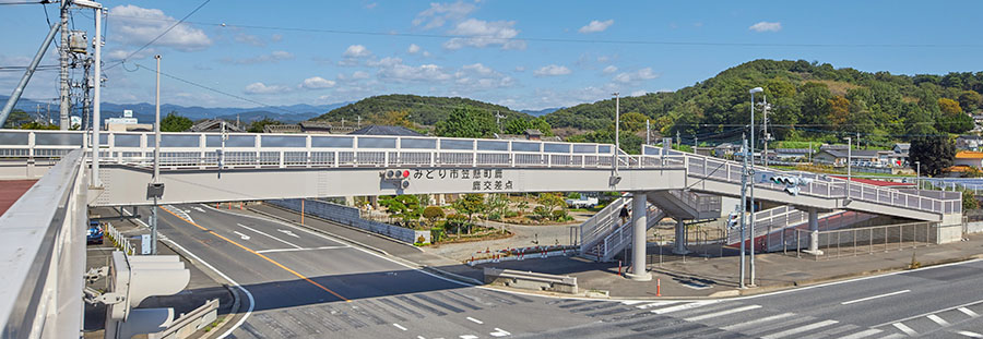 国道50号　鹿歩道橋