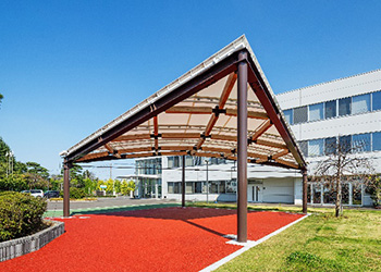 木トラスモックアップ(小山工場内)